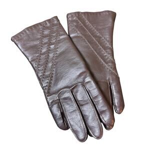 Vintage Ladies Van Realte Brown Lined Driving Gloves